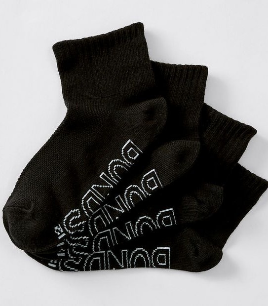 4 Pack Bonds Quarter Crew Socks