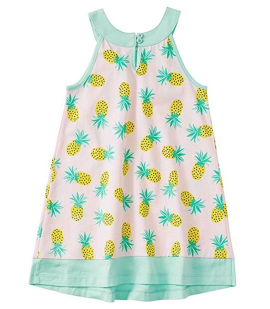 Sleeveless Pineapple Print Dress