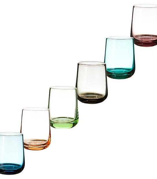 Prism Set Of 6 Coloured Shot Glasses