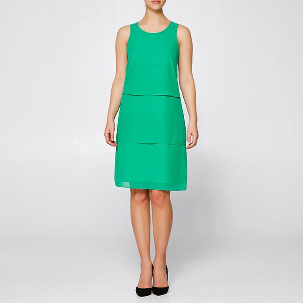 Sleeveless Tier Dress - Green Sleeveless Tier Dress - Green