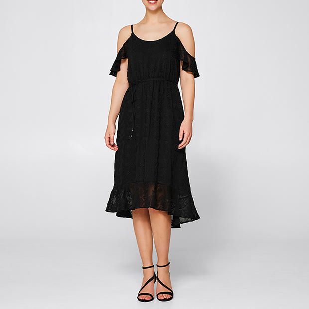 Cold Shoulder Dress - Black Cold Shoulder Dress - Black
