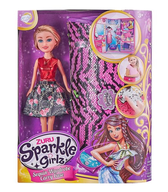 Sparkle Girlz Doll Carry Case Wardrobe by ZURU - Assorted