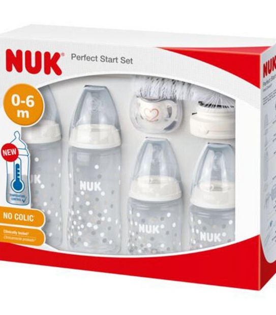 NUK First Choice+ Perfect Start Set -  Temp Control Baby Bottles