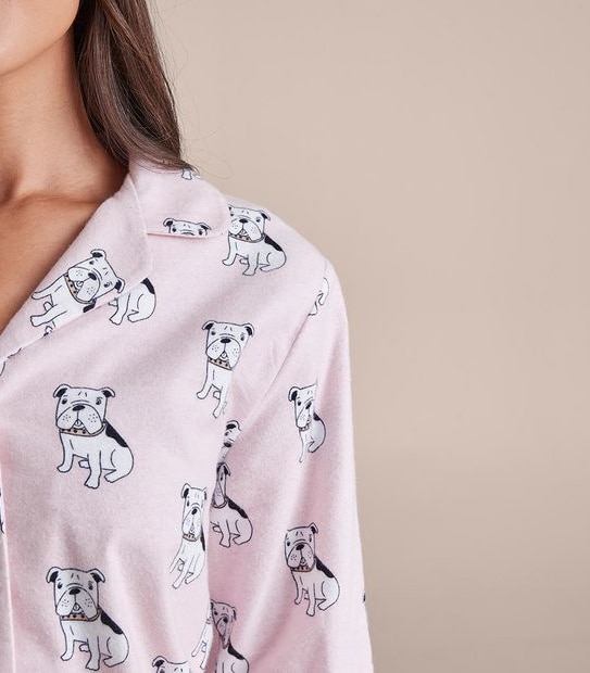 Womens Organic Cotton Bulldog Pyjama Set