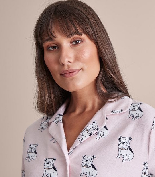 Womens Organic Cotton Bulldog Pyjama Set