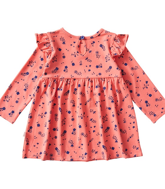 Girls' Floral Print Long Sleeve Dress