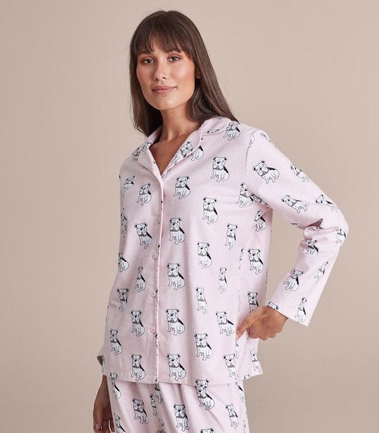 Womens Organic Cotton Bulldog Pyjama Set