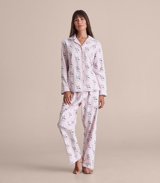 Womens Organic Cotton Bulldog Pyjama Set