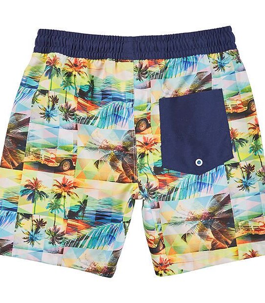 Geometric Sunset Photo Print Boardshort
