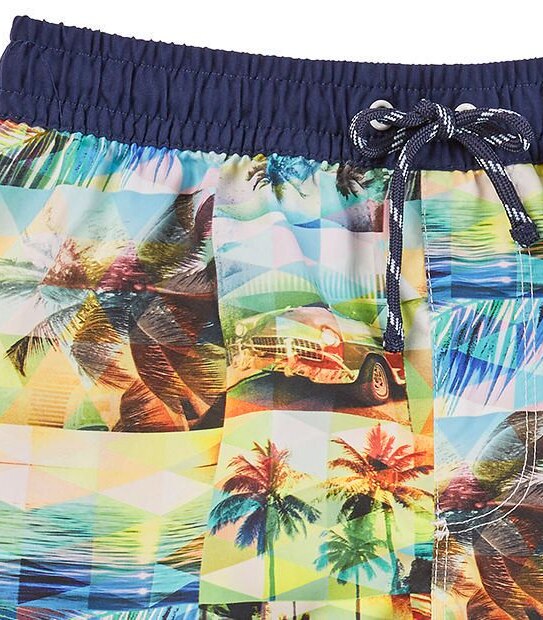 Geometric Sunset Photo Print Boardshort