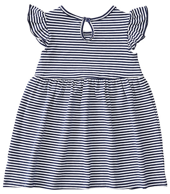 Girls' Stripe Flutter Sleeve Dress 2 of 3