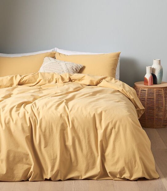 Arlo Stonewash Quilt Cover Set - Super King Bed