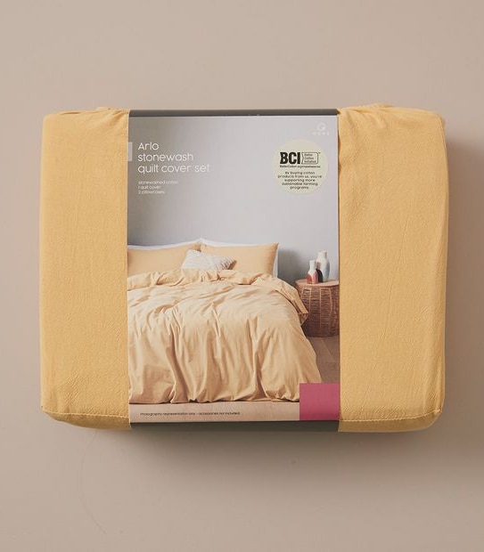 Arlo Stonewash Quilt Cover Set - King Bed 3 of 3