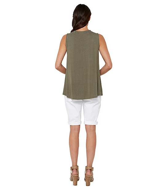 Denim Bermuda Shorts - White