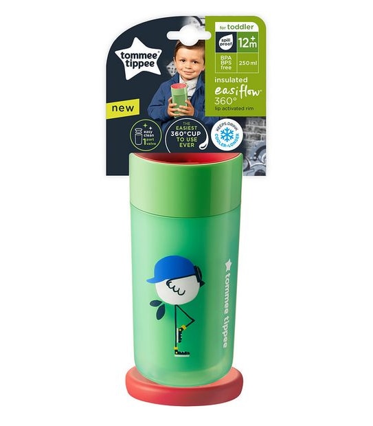 Tommee Tippee Insulated Easy Flow 360° Deco Cup 250ml Assorted