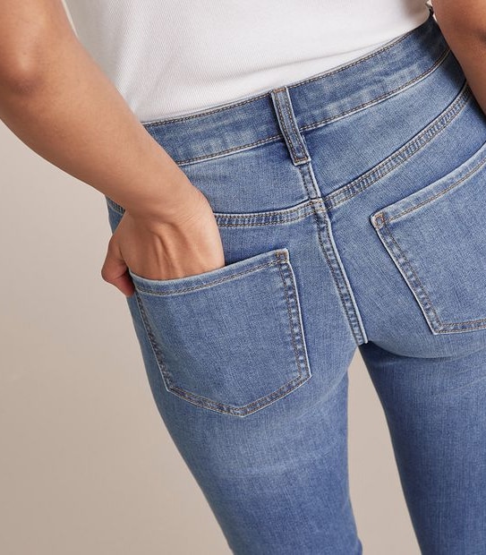 Skinny High Rise Crop Length Jeans