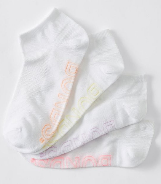 Bonds 4 Pack Logo Lightweight Trainer Socks - White