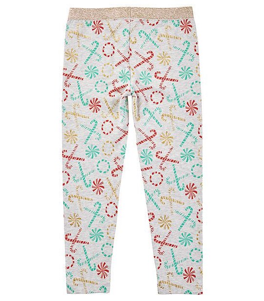 Full Length Candy Cane Print Leggings