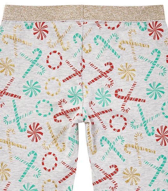 Full Length Candy Cane Print Leggings