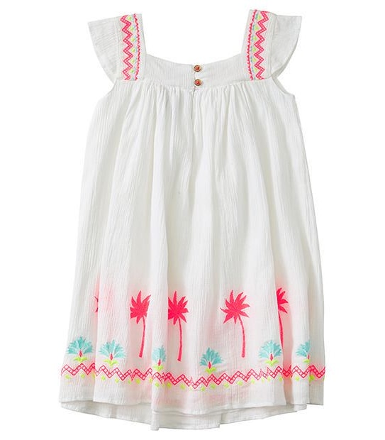 Embroidered Cheesecloth Dress