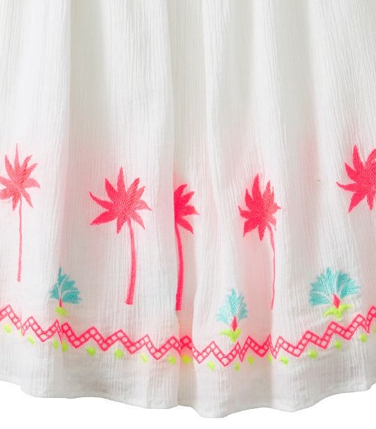 Embroidered Cheesecloth Dress