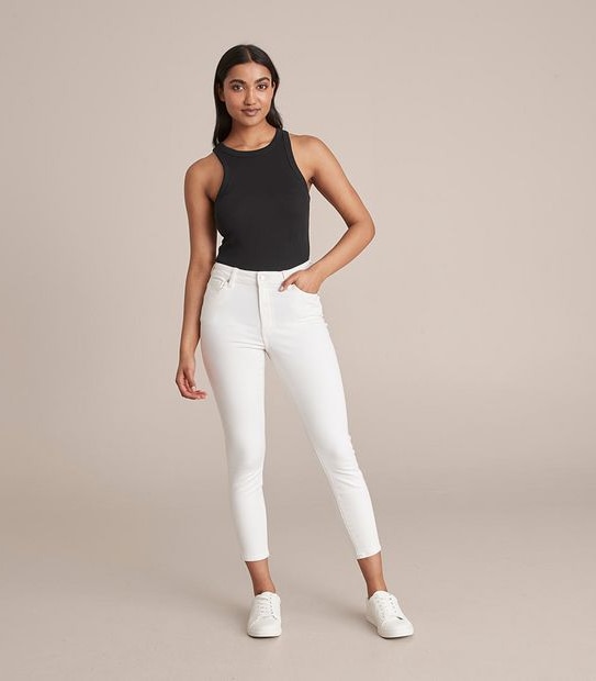 Skinny High Rise Crop Length Jeans