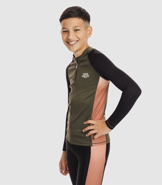 Piping Hot Swim Zip Rashie