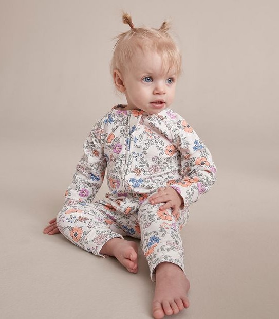 Baby Organic Cotton Footless Coverall 3 of 5