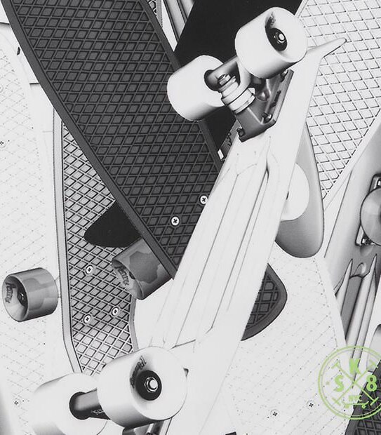 Skateboard Print Rash Vest