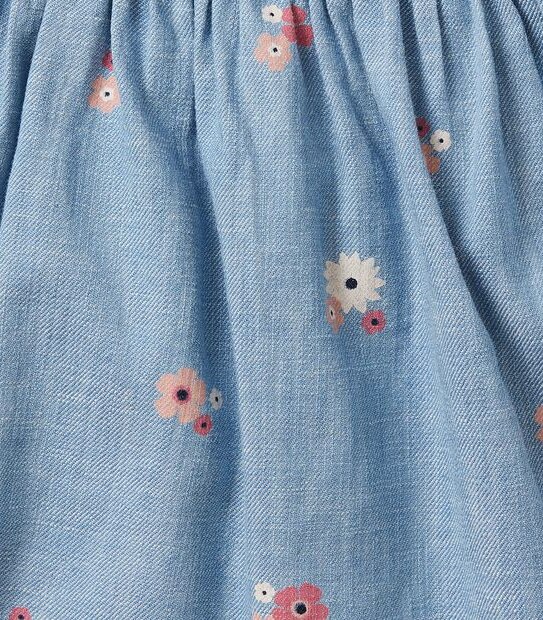Baby Linen Blend Chambray Dress