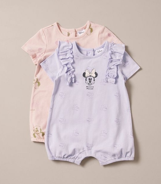 2 Pack Baby Disney Minnie Mouse Rompers