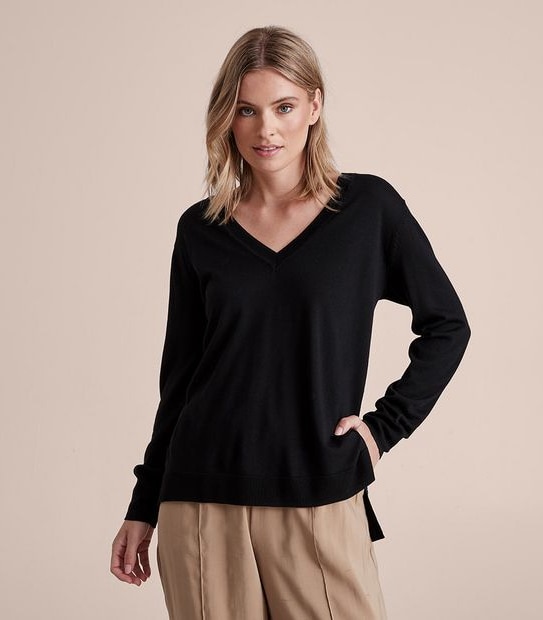 Preview Merino Wool V-Neck Jumper