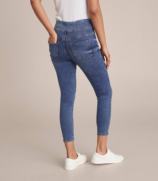 Lydia High Rise Crop Length Denim Jeggings