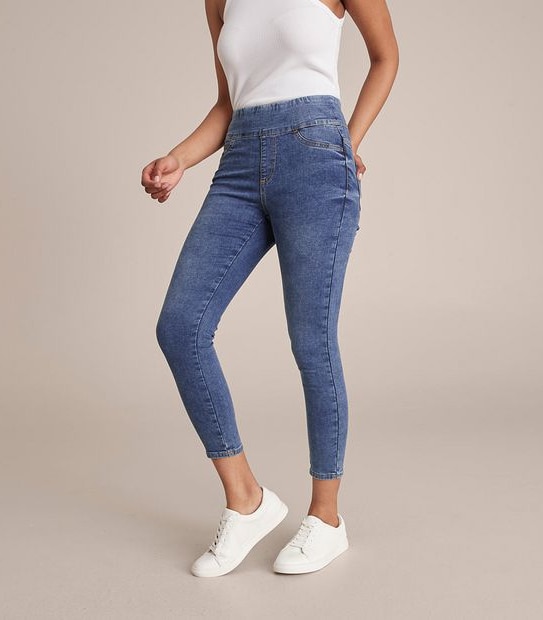 Lydia High Rise Crop Length Denim Jeggings