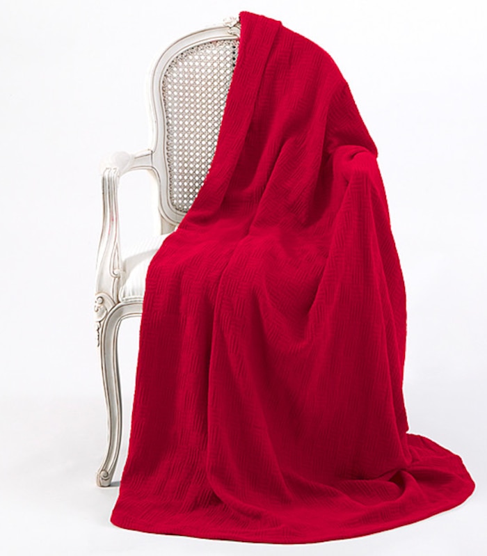 Prague Cotton Thermal Blanket - Chilli Red | Target Australia