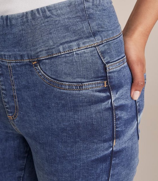 Lydia High Rise Crop Length Denim Jeggings