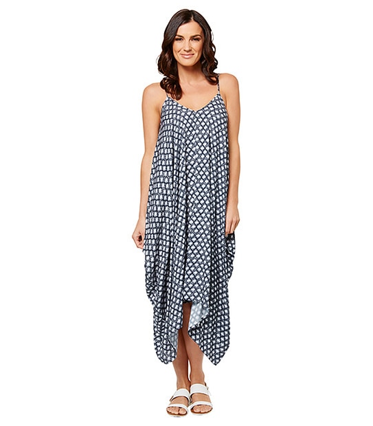 Asymmetrical Maxi Dress - Peacoat Tile | Target Australia