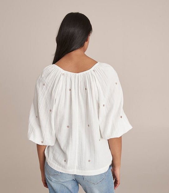 Embroidered Peasant Blouse