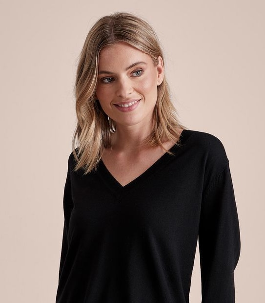 Preview Merino Wool V-Neck Jumper