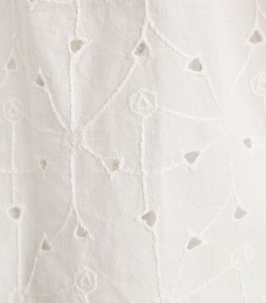 Broderie Frill Neck Blouse