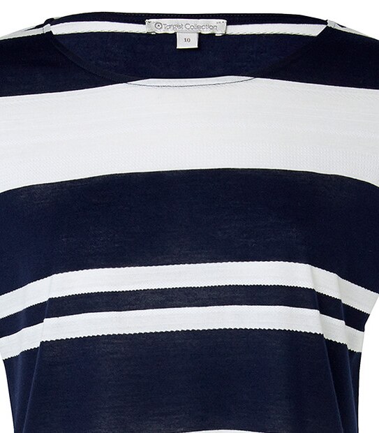 Jacquard Stripe T-Shirt - Navy
