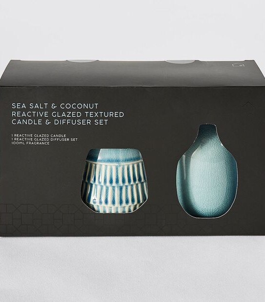 Textured Reactive Glazed Candle & Diffuser Pack