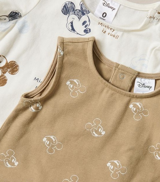 2 Pack Baby Disney Mickey Mouse Rompers