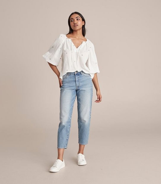 Embroidered Peasant Blouse