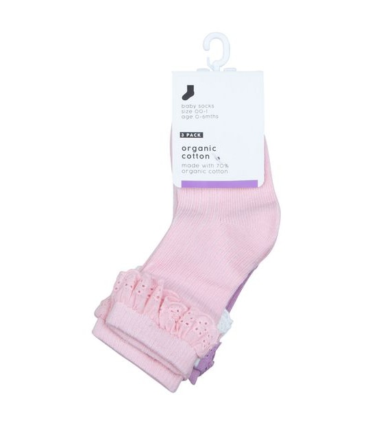 3 Pack Baby Party Crew Socks 2 of 2