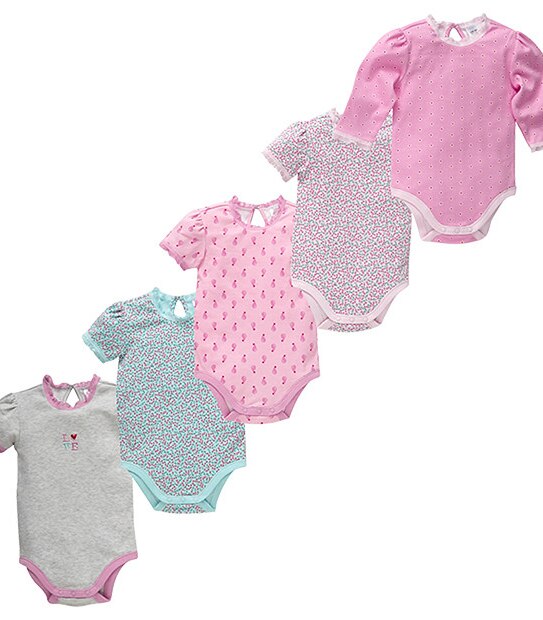 Girls' 5 Pack Bodysuits - Flora