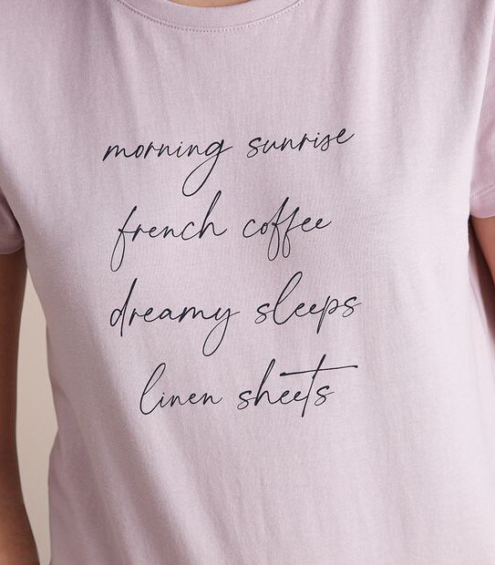 Printed Sleep Slogan T-Shirt