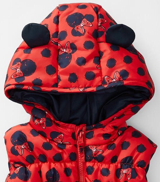 Disney Minnie Mouse Puffer Vest With Hood