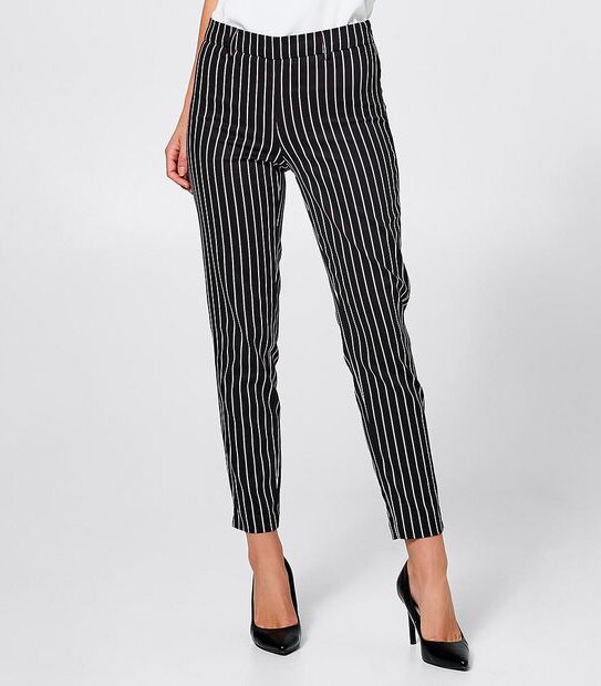 Preview Slim Stretch Cotton Pants - Poppy Stripe