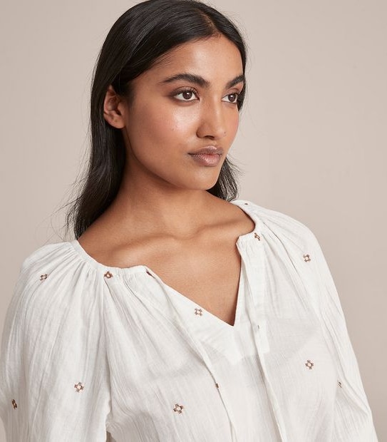 Embroidered Peasant Blouse